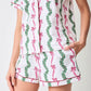 Printfresh "Ribbons & Bows" Organic Pima Modal Knit Short PJ Set-Vanilla Cream