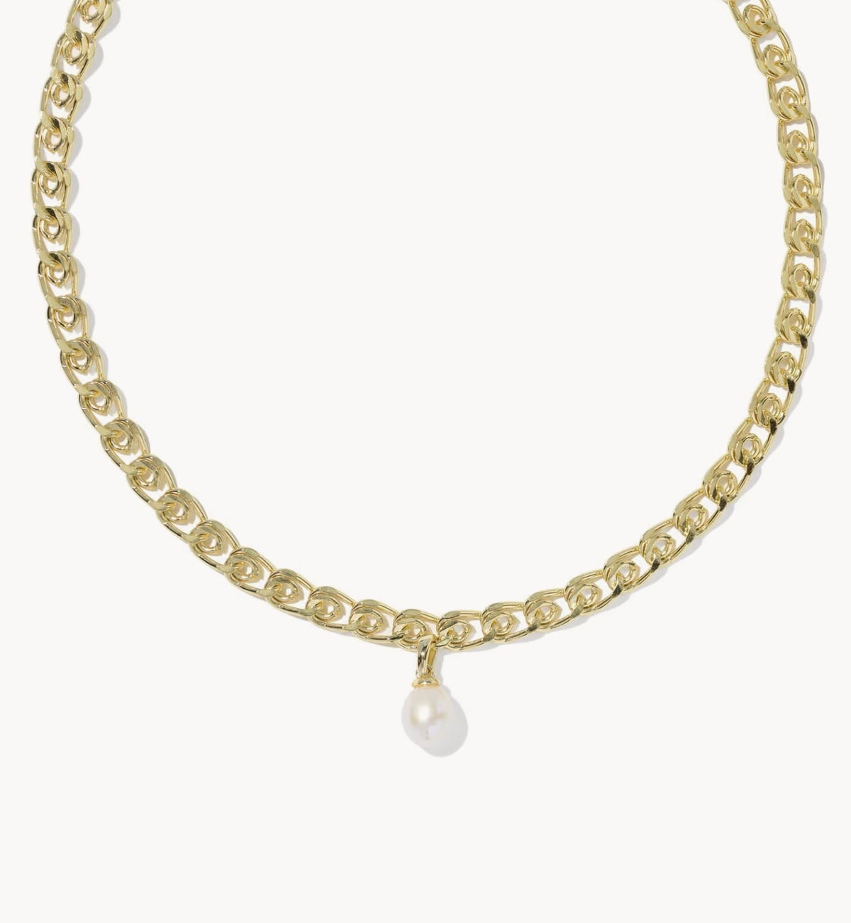 Kendra Scott Oakland Pearl Chain Necklace-Gold Freshwater Cultured Pearl