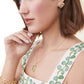 Spartina 449 Woven Heart Earrings -Crystal/Gold