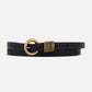 Amsterdam Heritage  “Alie” | Skinny Leather Belt- Black