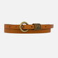 Amsterdam Heritage  “Alie” | Skinny Leather Belt- Camel