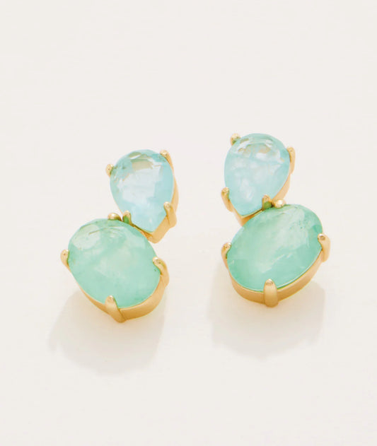 Spartina 449 Naiad Dewdrop Stud Earring-Sea Foam