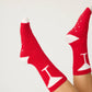 PJ Salvage "Martini" Socks-Red