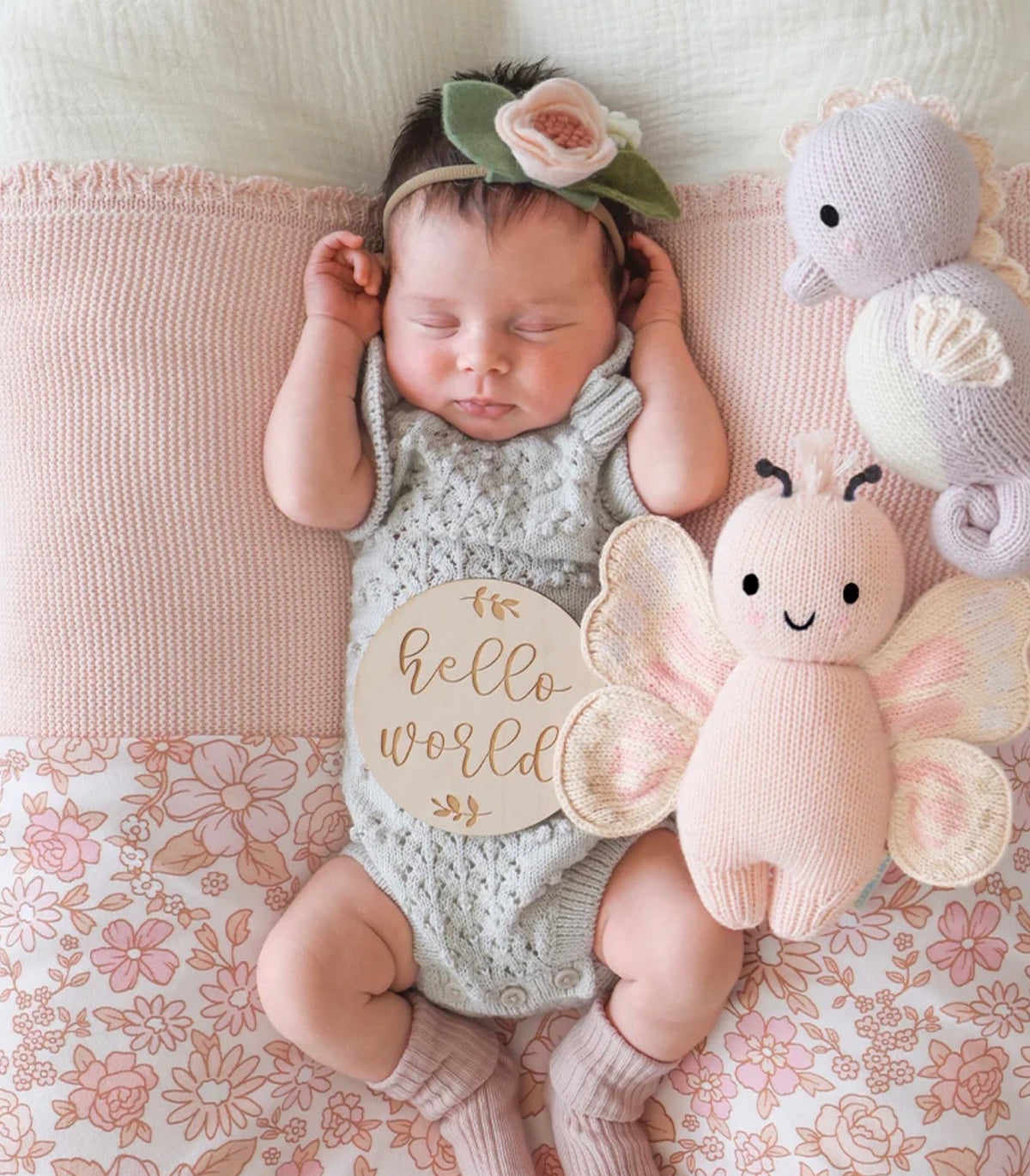 Cuddle + Kind “Baby Butterfly"-Petal Pink