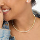 Melinda Maria “Baroness” Tennis Necklace Gold/White