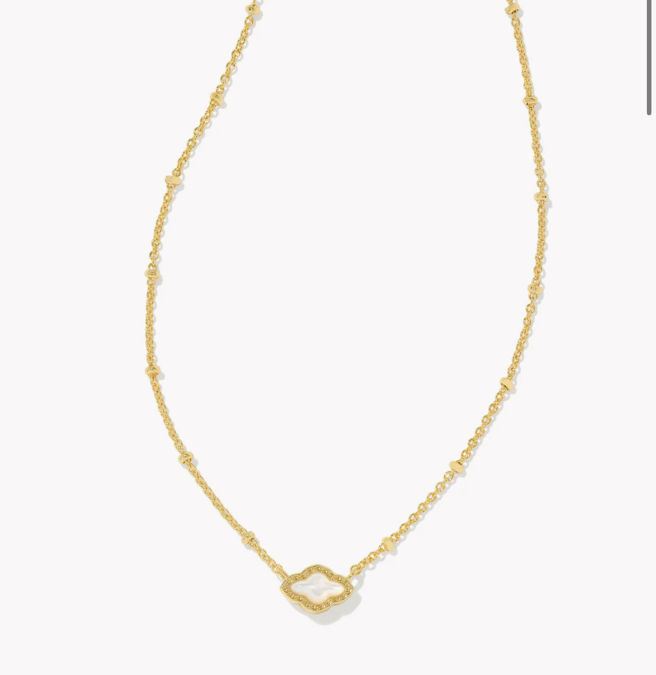 Kendra Scott Mini Abbie Pendant Necklace - Gold Ivory Mother of Pearl