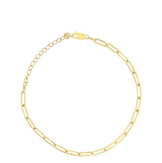LeMel Paperclip ‘M’ Bracelet- Gold