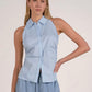 Elan “Posie” Sleeveless Top-Light Blue