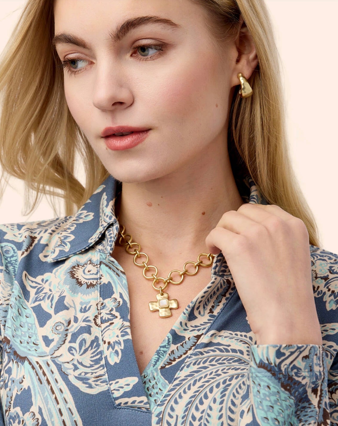 Spartina 449 Affirmation Necklace 18"-MOP