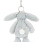 Jellycat Bashful Silver Bunny Bag Charm