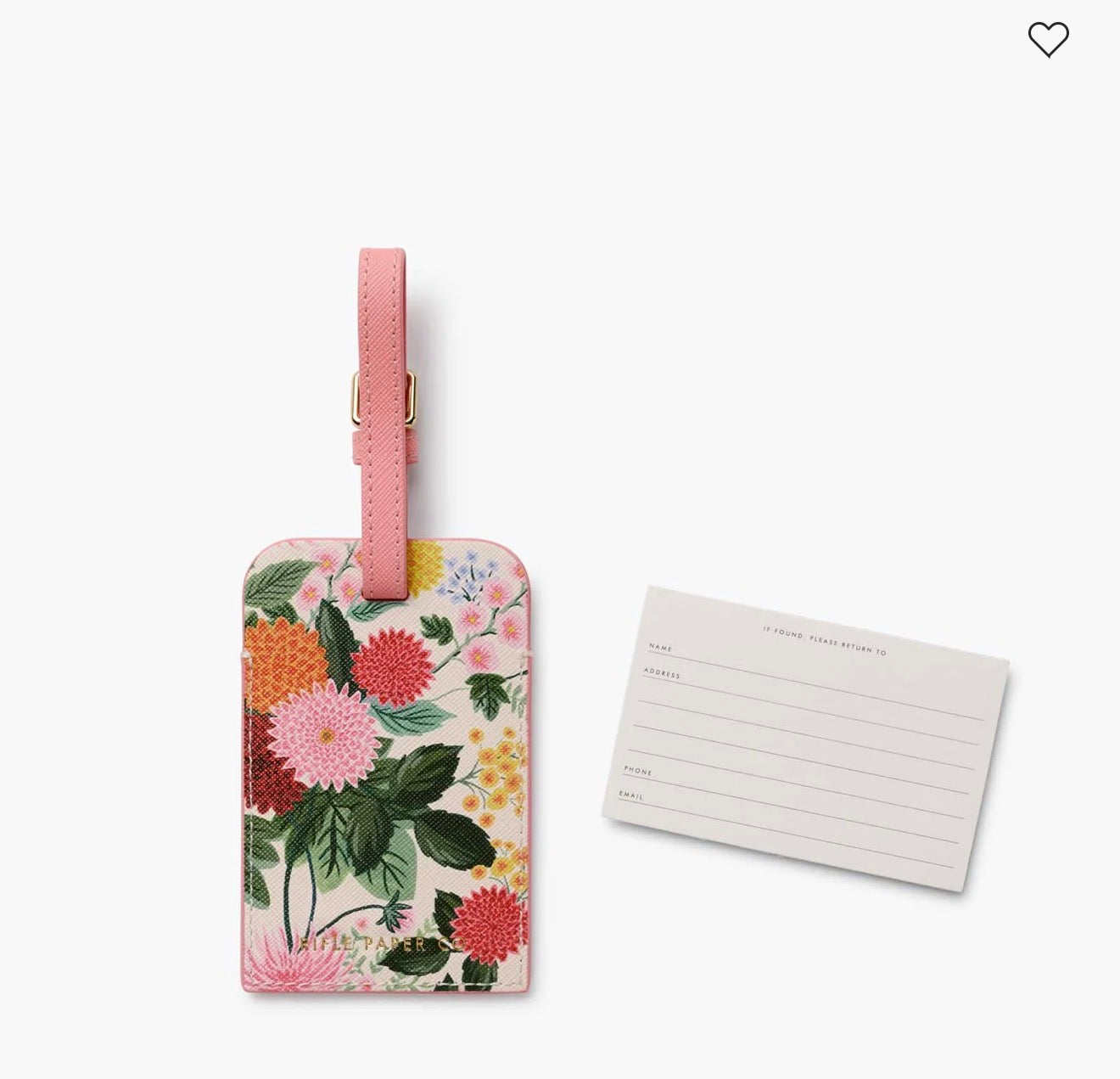 Rifle Paper Co. "Dahlia" Luggage Tag