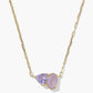 Kendra Scott Tatum Short Pendant Necklace-Gold Purple Mix