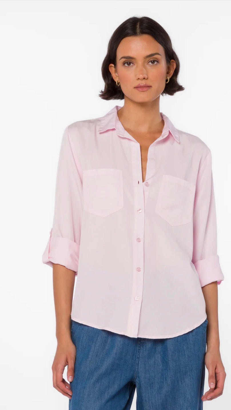 Velvet Heart “Sirena” Top - Frosty Pink