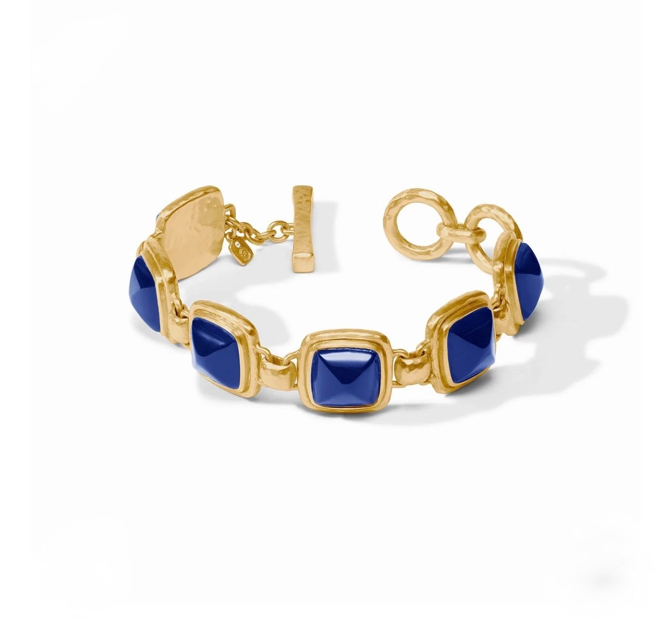 Julie Vos “Sahara” Stone Bracelet-Gold/Iridescent Sapphire Blue