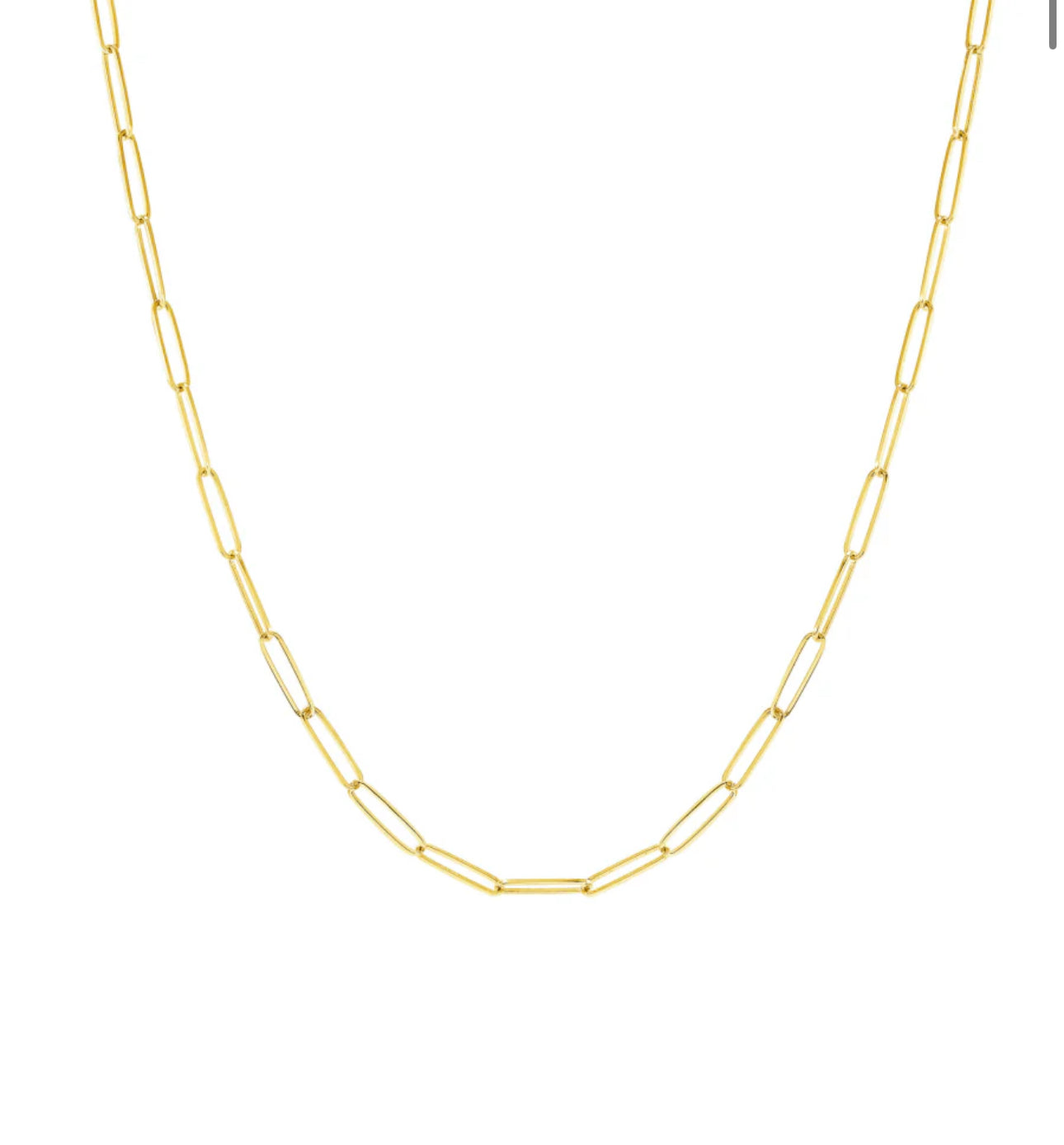 LeMel “Callie” Paperclip Chain Necklace-Gold