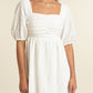 FRNCH "Emy" Woven Dress-Blanc