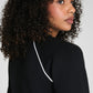 Spanx AirPique Crewneck Top - Very Black