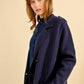 Molly Bracken Knit Coat-Navy Blue