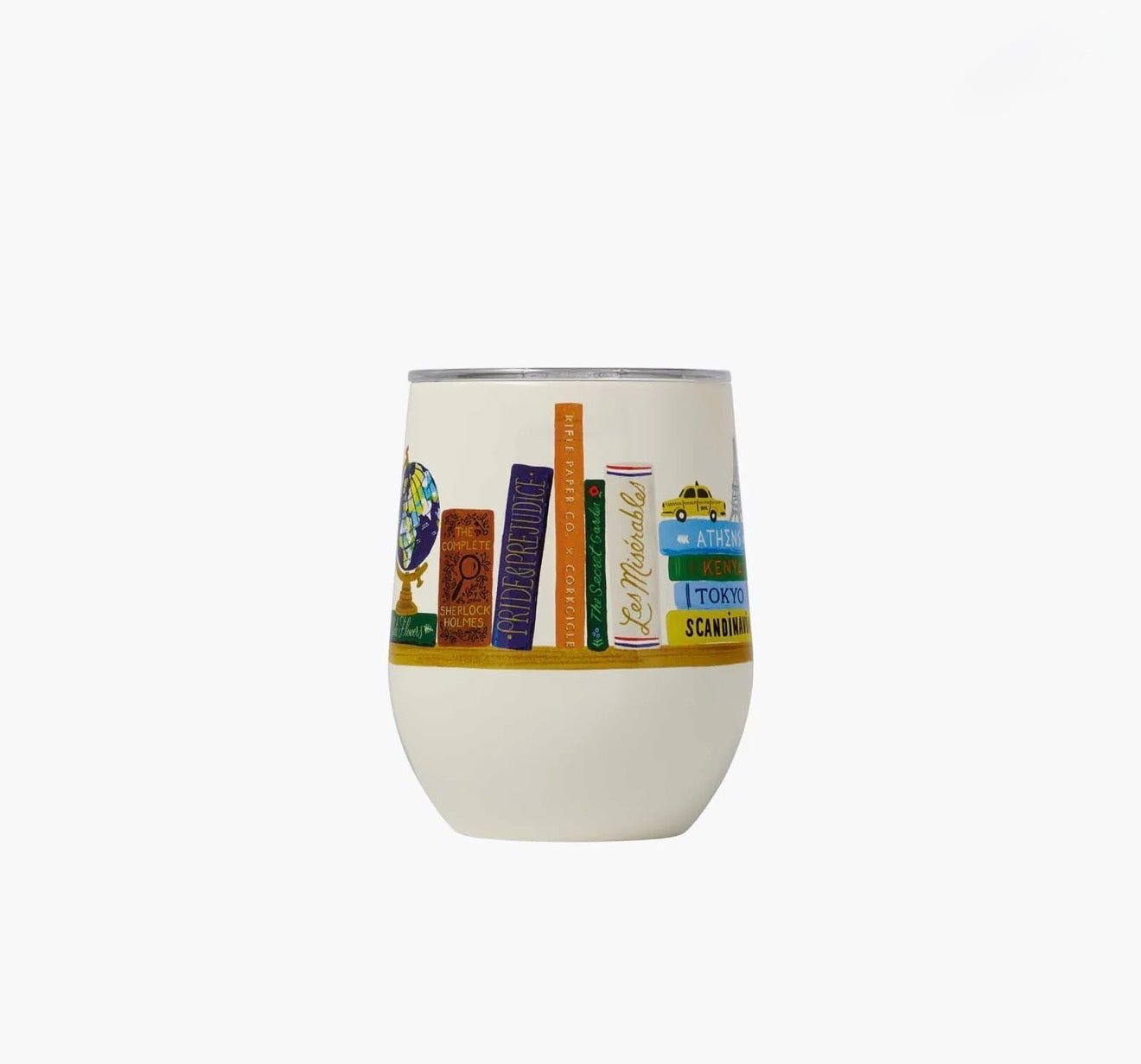 Corkcicle x Rifle Paper Co. “Book Club”- 12oz Stemless Tumbler