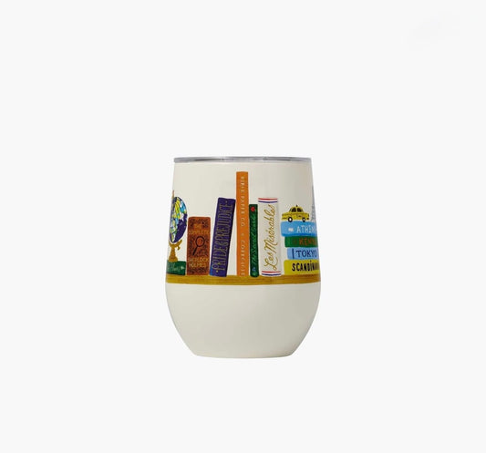 Corkcicle x Rifle Paper Co. “Book Club”- 12oz Stemless Tumbler