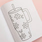 Pippi Post "Bows & Blooms" Coloring Book