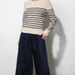 Greylin “Libby” Stripe Sweater- Almond
