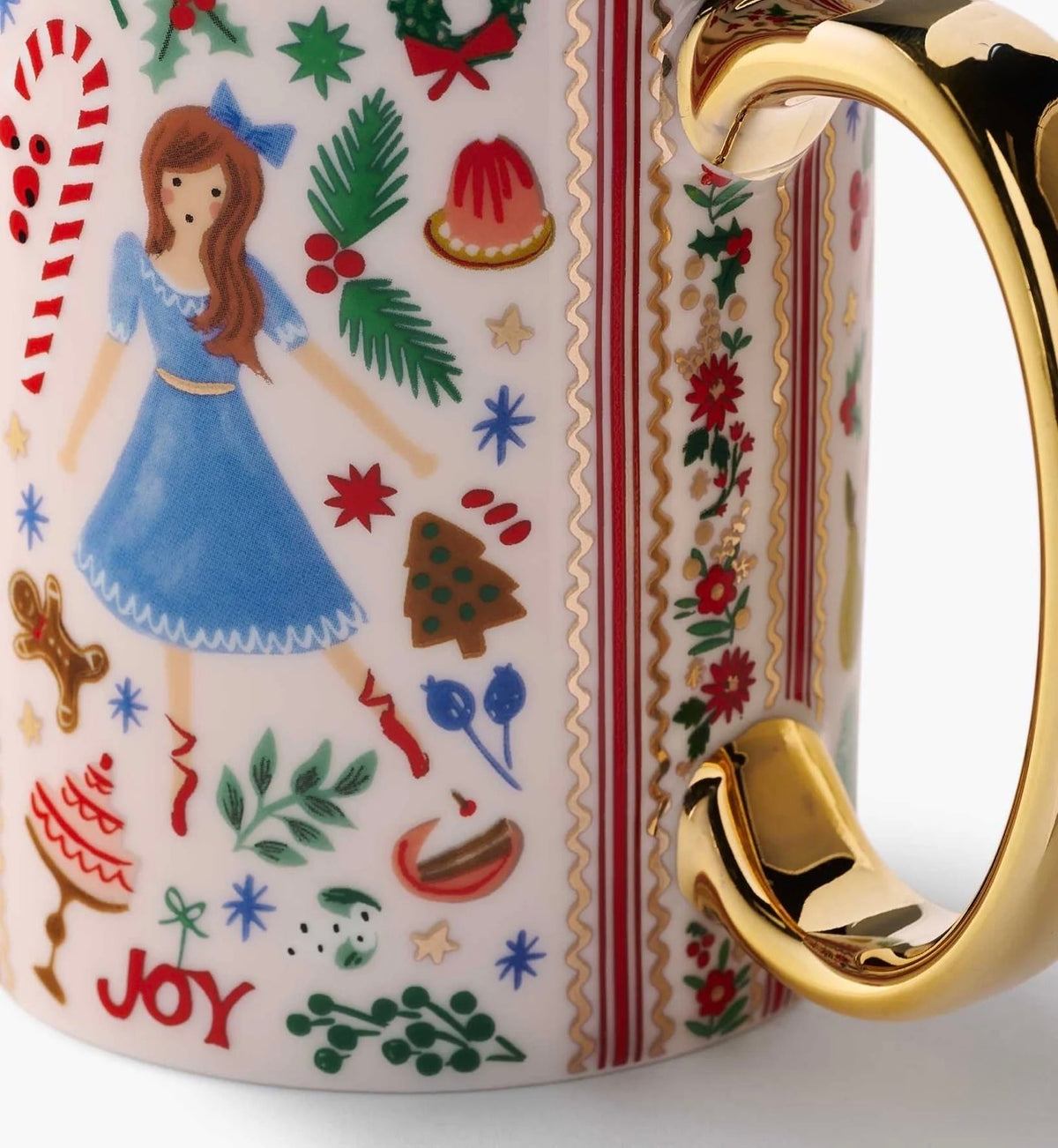Rifle Paper Co. "Holly Jolly Nutcracker" Porcelain Mug Set (set of 2)