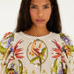 Farm Rio Sand Tropical Scarf Blouse