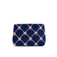 Shiraleah Tinsel Bow Zip Pouch-Navy
