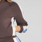 Spanx AirEssentials® Colorblock Track Jacket - Dark Cacao/Powder