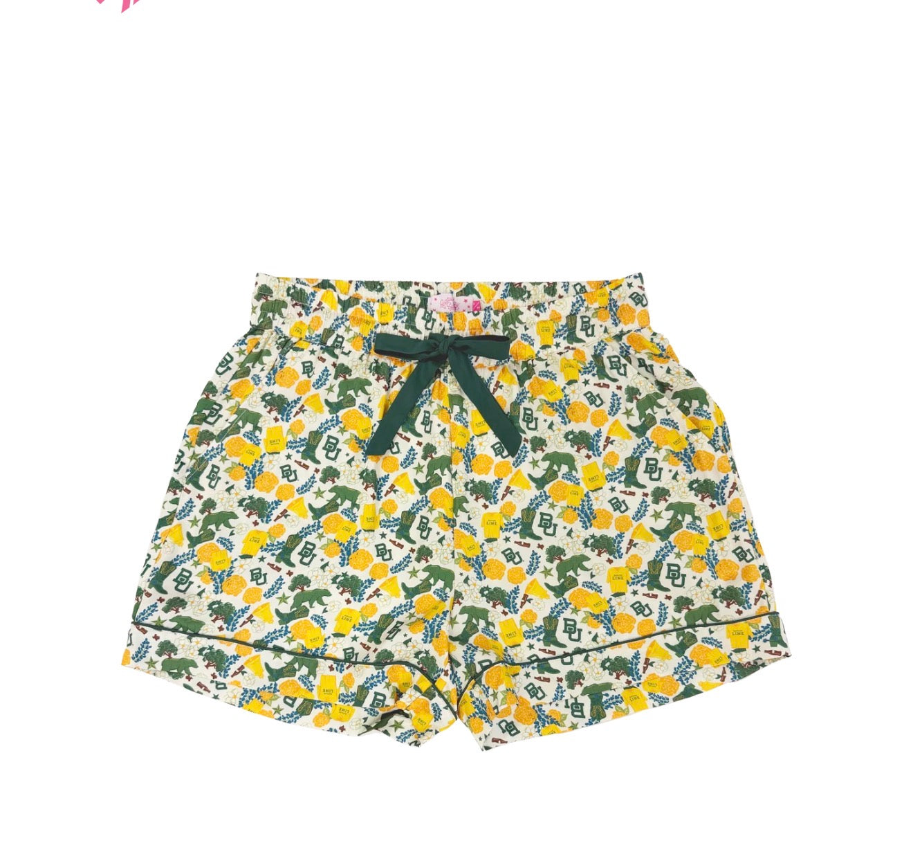 Saturday Silks “Baylor Bears” Sleep Shortie