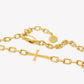 Rizen Mini Chain Breaker Cross Bracelet-Gold