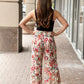 Elan Elastic Waist Pant-Floral