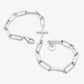Rizen Chain Breaker Cross Bracelet-Silver