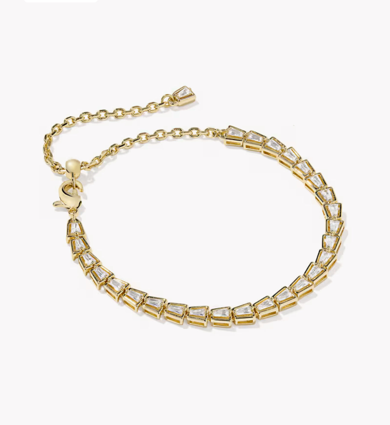Kendra Scott Bella Tennis Bracelet- Gold White CZ