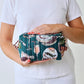 Printfresh "Champagne & Cavier" Quilted Pouch-Peacock Feather