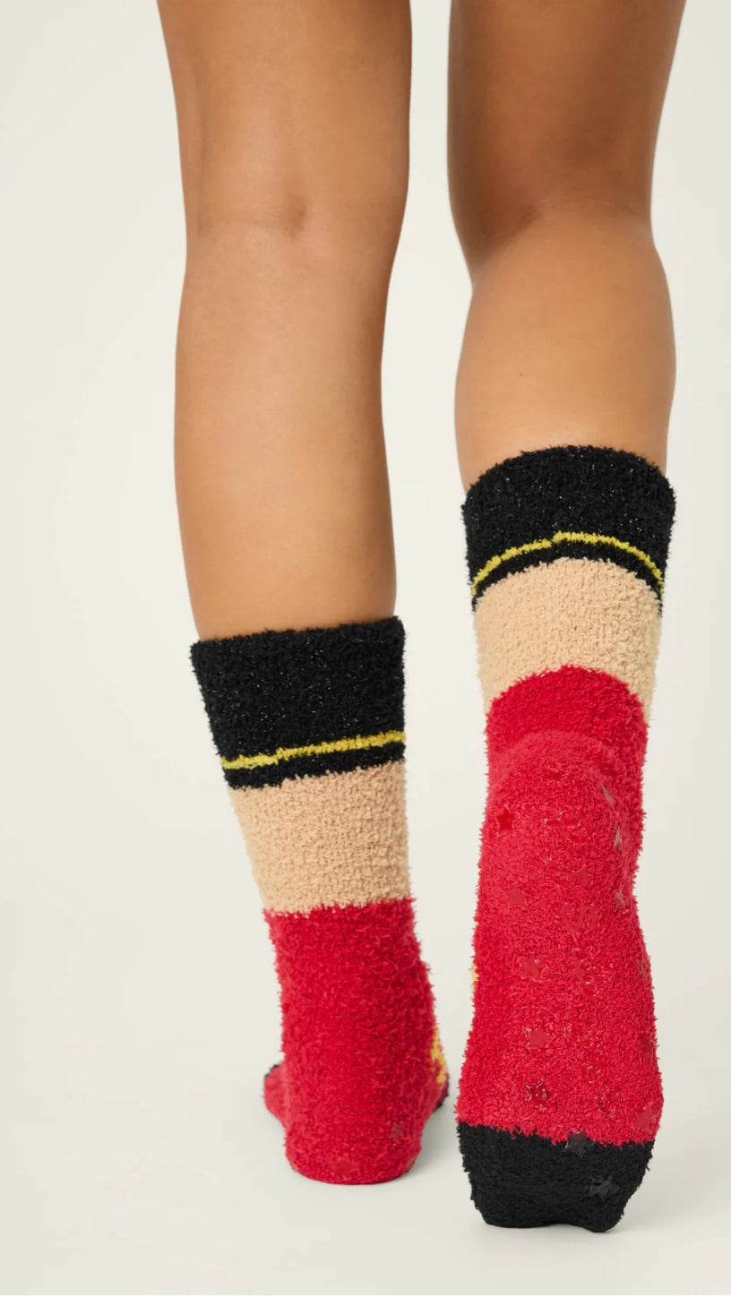 PJ Salvage Cozy Crew Socks-Nutcracker