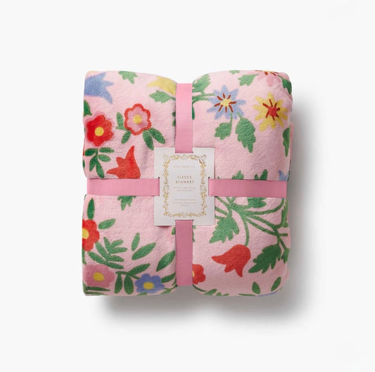 Rifle Paper Co. "Rosette" Fleece Blanket