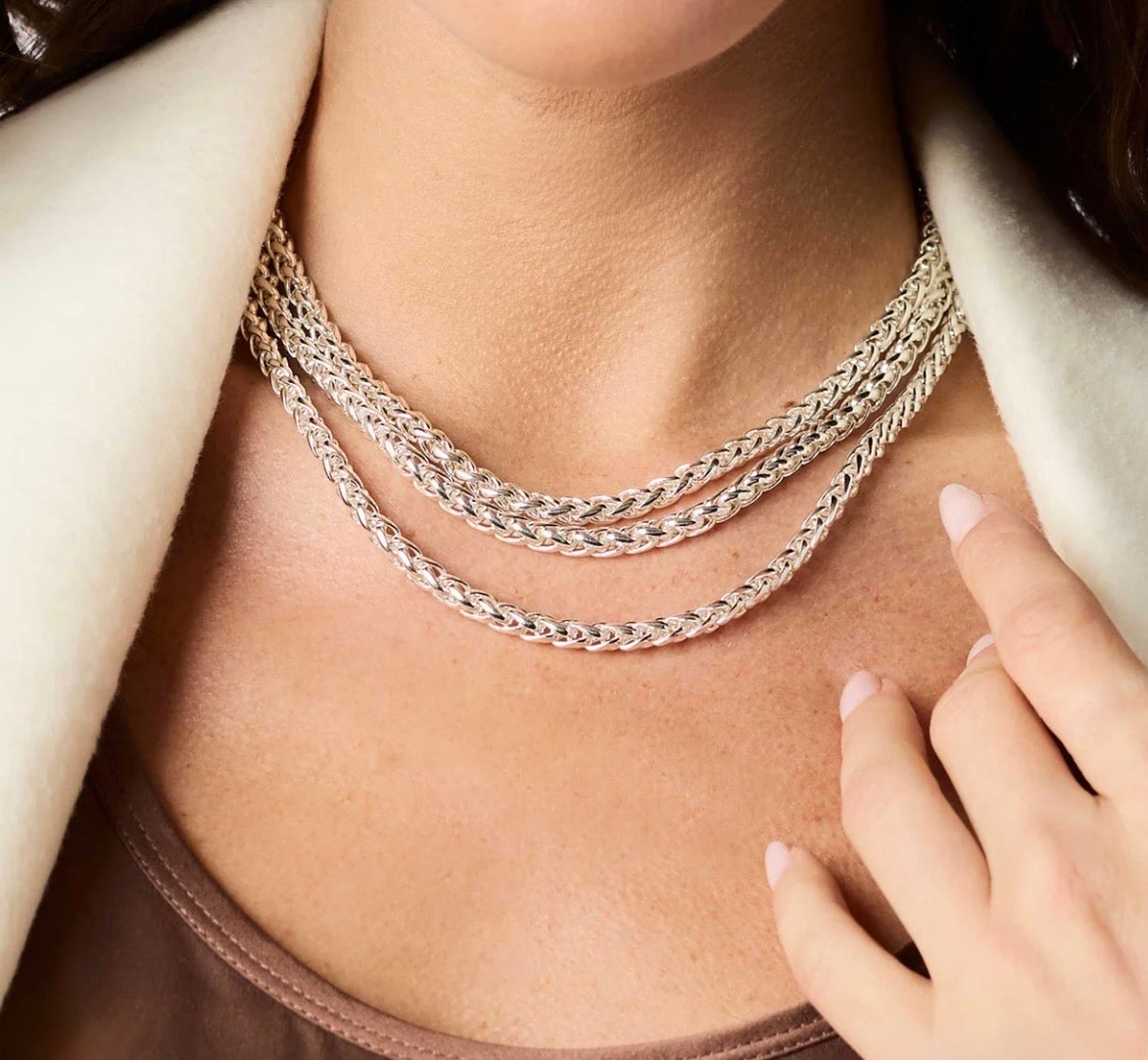 Julie Vos “Cobblestone” Link Necklace - Silver