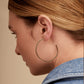 LeMel Flat Gold Hoop Earrings-Large