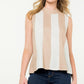 THML "Clementine" Sleeveless Colorblock Top-Beige