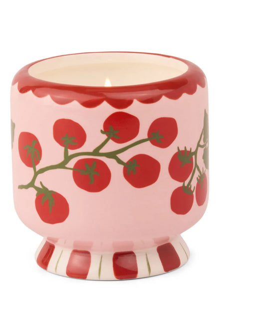 Paddywax Handpainted "Tomato Vine" Ceramic Candle - 8oz