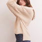 Z Supply Foster Checker Sweater- Whisper White