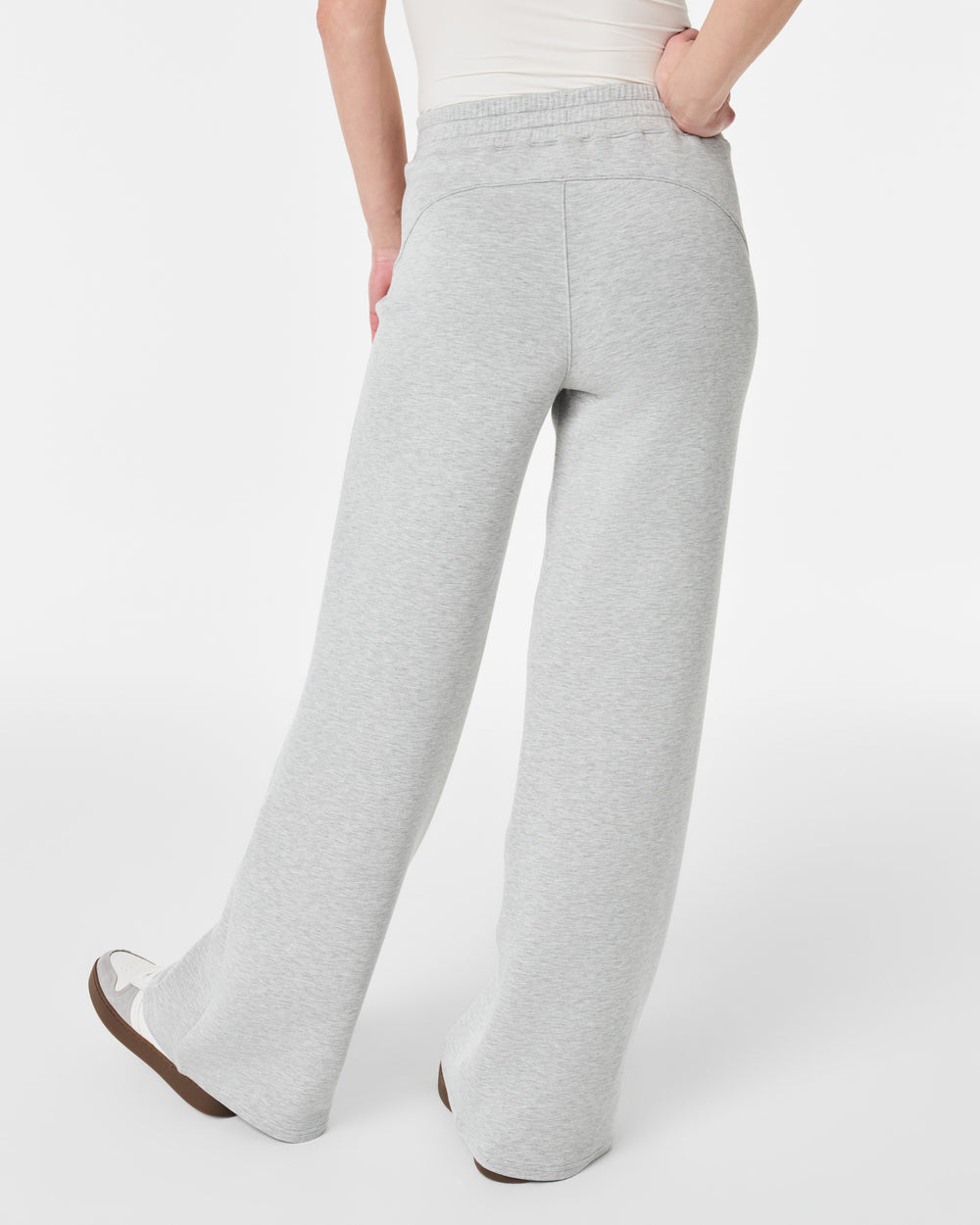 Spanx Air Essentials Wide Leg Pant-Light Heather Grey