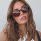 DIFF Eyewear “Aspyn Ovard” Lola Tortoise Brown Sunglasses