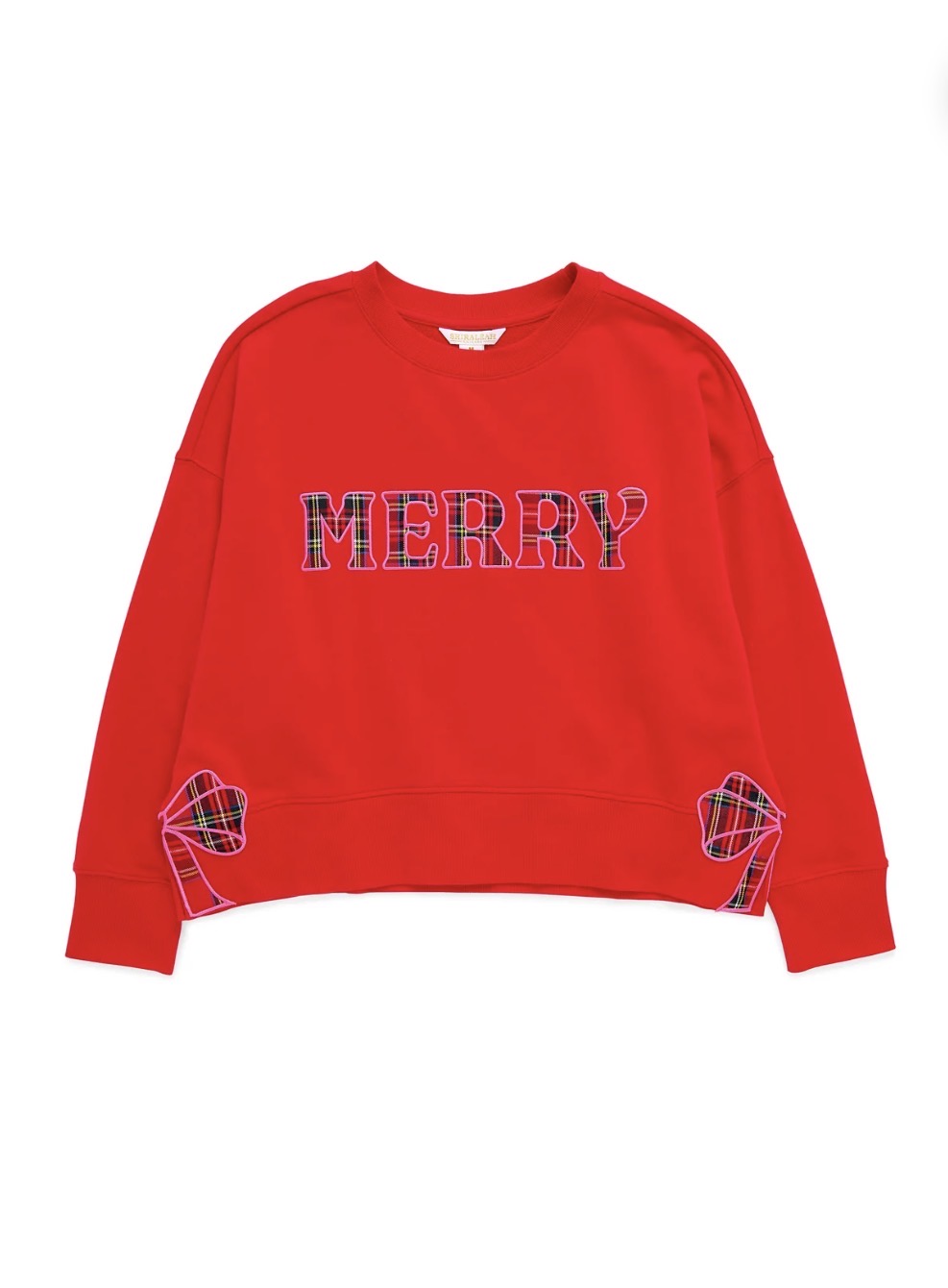 Shiraleah "Merry" Plaid Relaxed Sweatshirt-Red