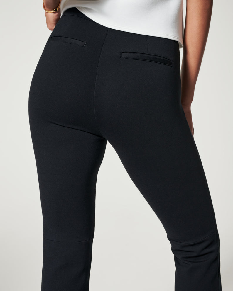 SPANX Ponte Pants for Women The Perfect Black Pant, Cropped Flare