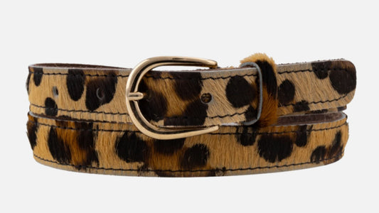 Amsterdam Heritage "Dania" Skinny Cow Hair Belt
