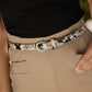 Amsterdam Heritage "Dania" Skinny Cow Hair Belt -Cow