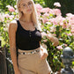 Amsterdam Heritage "Dania" Skinny Cow Hair Belt -Cow